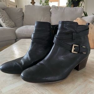 Coach Pauline Black Leather Booties sz 11 B